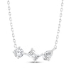 Thumbnail Image 1 of Memories, Moments, Magic Lab-Grown Diamond Multi-Shape Three-Stone Necklace 1 ct tw 14K White Gold 18.50&quot;