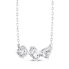 Thumbnail Image 2 of Memories, Moments, Magic Lab-Created Diamond Multi-Shape Three-Stone Necklace 1 ct tw 14K White Gold 18.50&quot;