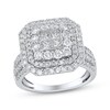 Thumbnail Image 1 of Adore Princess-Cut Diamond Quad Triple Halo Engagement Ring 2 ct tw 10K White Gold