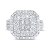 Thumbnail Image 3 of Adore Princess-Cut Diamond Quad Triple Halo Engagement Ring 2 ct tw 10K White Gold