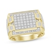 Thumbnail Image 1 of Men's Multi-Diamond Center Rectangle Ring 1/2 ct tw 10K Yellow Gold