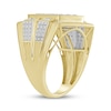 Thumbnail Image 2 of Men's Multi-Diamond Center Rectangle Ring 1/2 ct tw 10K Yellow Gold