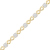 Thumbnail Image 1 of Multi-Diamond Circle & Infinity Link Bracelet 1 ct tw 10K Yellow Gold 7"