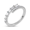 Thumbnail Image 2 of Baguette & Round-Cut Diamond Wrap Ring 1/2 ct tw 14K White Gold