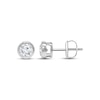 Thumbnail Image 1 of Lab-Grown Diamonds by KAY Round-Cut Bezel-Set Solitaire Stud Earrings 1 ct tw 14K White Gold (F/VS2)