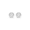 Thumbnail Image 2 of Lab-Grown Diamonds by KAY Round-Cut Bezel-Set Solitaire Stud Earrings 1 ct tw 14K White Gold (F/VS2)