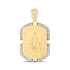 Thumbnail Image 1 of Men's Diamond Virgin Mary Medallion Charm 1/8 ct tw 10K Yellow Gold