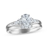 Thumbnail Image 1 of Oval-Cut Diamond Bridal Set 7/8 ct tw 14K White Gold