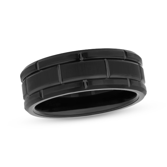 Wedding Band Black Tungsten Size 10