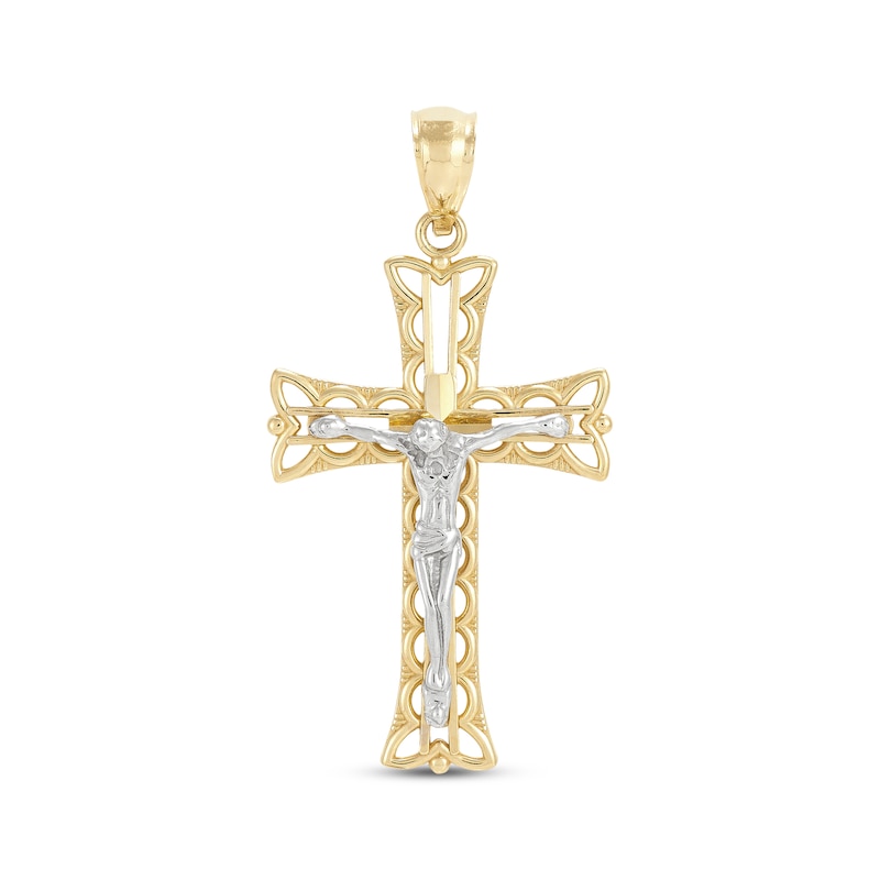 Main Image 1 of Men's Crucifix Charm 14K Two-Tone Gold