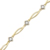 Thumbnail Image 1 of Diamond Link Bracelet 1/4 ct tw 10K Yellow Gold 7.5”
