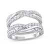 Thumbnail Image 1 of Diamond Crossover Enhancer Ring 1 ct tw Round-cut 14K White Gold