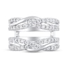 Thumbnail Image 3 of Diamond Crossover Enhancer Ring 1 ct tw Round-cut 14K White Gold