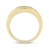 Thumbnail Image 3 of Men’s Round-Cut Black & Brown Diamond Anniversary Band 1/2 ct tw 10K Yellow Gold