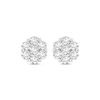Thumbnail Image 1 of Multi-Diamond Flower Stud Earrings 1 ct tw 10K White Gold
