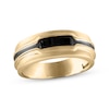 Thumbnail Image 0 of Men's Square-Cut Black Diamond Wedding Ring 3/4 ct tw 10K Yellow Gold