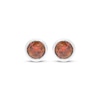 Thumbnail Image 1 of Garnet Solitaire Bezel-Set Stud Earrings Sterling Silver