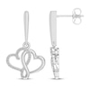 Thumbnail Image 1 of Diamond Intertwined Heart Dangle Earrings 1/8 ct tw Sterling Silver