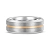 Thumbnail Image 3 of Beveled Edge Wedding Band Tungsten Carbide & Yellow Ion Plating 8mm