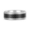 Thumbnail Image 3 of Checker Pattern Wedding Band Tungsten Carbide & Carbon Fiber 8mm