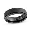 Thumbnail Image 1 of Satin Finish Wedding Band Black Tungsten Carbide 7mm