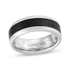 Thumbnail Image 1 of Beveled Edge Wedding Band Tungsten Carbide & Black Ion Plating 8mm