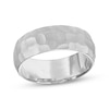 Thumbnail Image 0 of Matte Hammered Wedding Band White Tungsten Carbide 8mm