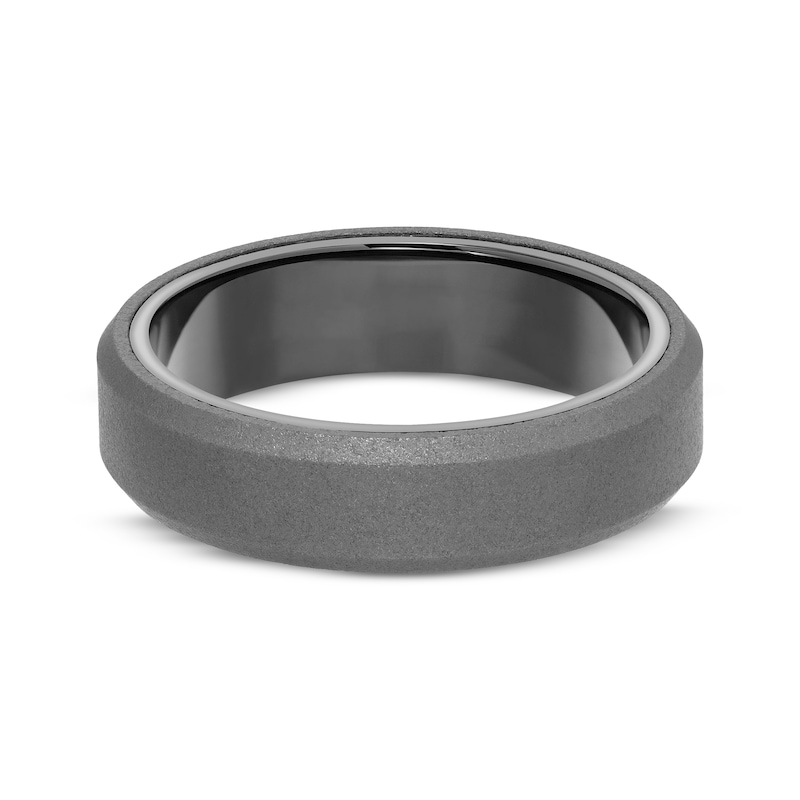 Main Image 3 of Sandblasted Wedding Band Tungsten Carbide 6mm