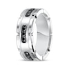 Thumbnail Image 2 of Black Diamond Brick-Edge Wedding Band 1/3 ct tw Tungsten Carbide 8mm