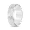 Thumbnail Image 1 of Hammered Wedding Band White Tungsten Carbide 8mm