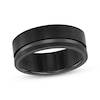 Thumbnail Image 1 of Channel Wedding Band Black Tungsten Carbide 8mm