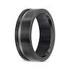 Thumbnail Image 2 of Channel Wedding Band Black Tungsten Carbide 8mm