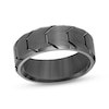 Thumbnail Image 0 of Tired Tread Pattern Wedding Band Gunmetal Gray Tungsten Carbide 8mm