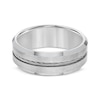 Thumbnail Image 2 of Cable Inlay Beveled Edge Wedding Band Tungsten Carbide & Stainless Steel 8mm