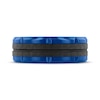 Thumbnail Image 2 of Brick-Edge Wedding Band Black & Blue Ion-Plated Stainless Steel 8mm