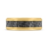 Thumbnail Image 3 of Wedding Band Yellow Ion-Plated Stainless Steel & Carbon Fiber 8mm