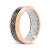 Thumbnail Image 2 of Wedding Band Rose-Tone Ion-Plated Stainless Steel with Carbon Fiber Inlay 8mm