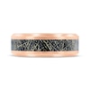 Thumbnail Image 3 of Wedding Band Rose-Tone Ion-Plated Stainless Steel with Carbon Fiber Inlay 8mm