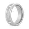 Thumbnail Image 2 of Beveled Brick Pattern Wedding Band Tungsten Carbide 8mm