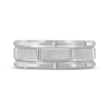 Thumbnail Image 3 of Beveled Brick Pattern Wedding Band Tungsten Carbide 8mm