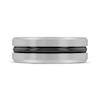 Thumbnail Image 3 of Striped Wedding Band Stainless Steel & Gray Ion Plating 8mm