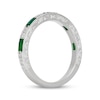 Thumbnail Image 2 of Neil Lane Baguette-Cut Natural Emerald & Diamond Anniversary Ring 1/10 ct tw 14K White Gold