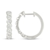 Thumbnail Image 3 of Diamond Twist Hoop Earrings 1/10 ct tw Sterling Silver