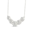 Thumbnail Image 2 of Diamond &quot;XO&quot; Smile Necklace 1/4 ct tw Sterling Silver 18&quot;