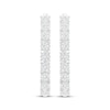 Thumbnail Image 2 of Multi-Diamond Hoop Earrings 1/2 ct tw Sterling Silver