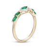 Thumbnail Image 2 of Marquise-Cut Natural Emerald & Diamond Ring 1/20 ct tw 14K Yellow Gold