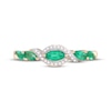 Thumbnail Image 3 of Marquise-Cut Natural Emerald & Diamond Ring 1/20 ct tw 14K Yellow Gold