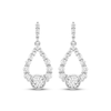 Thumbnail Image 2 of Milestones Diamond Teardrop Dangle Earrings 1/2 ct tw 10K White Gold