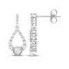 Thumbnail Image 3 of Milestones Diamond Teardrop Dangle Earrings 1/2 ct tw 10K White Gold