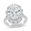 Thumbnail Image 1 of Lab-Grown Diamonds by KAY Oval-Cut Halo Engagement Ring 6-1/3 ct tw 14K White Gold